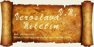 Veroslava Miletin vizit kartica